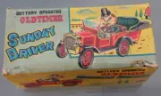 OldTimer Sunday Driver ~ 1970s Japanese Tin Toy Car ~ Battery Op ~ Original Box