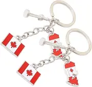 [HEALEEP] 2pcs Flag Metal Keychains Durable Alloy Key Fob with Intricate Design for Festivals Parties and Special Occasions