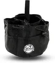 Graintex GB2883 18 Pockets Grab Bag Black Color Rip-Stop Canvas Drawstring Closure, Small Parts Organizer Bag, Parachute Canvas Bag for Screws, Small Tools, Small Parts