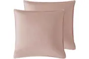Twin Pack Vintage Washed Microfibre European Pillowcase | Pink | Square