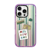 iPhone 16 Pro Impact Case MagSafe Compatible Melbourne Stickers and Stripes
