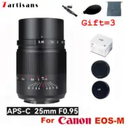NEW 7artisans 25mm f/0.95 APS-C MF Lens for Canon EOS-M mount M1 M2 M3 M5 M6 M10