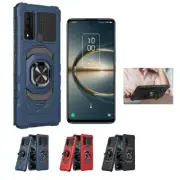 For TCL 30 V 5G, Ring Stand Tough Hybrid Case Cover