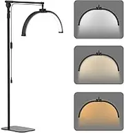 Oppsbuy Lash Light, Led Half Moon Light for Eyelash Extensions - Adjustable Brightness & Height, Black