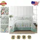 Elegant Floral Patchwork Bedspread Set - All-Season Cotton Quilt for King Size