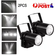 2X 50W White LED Beam Mini Pinspot Light DJ Mirror Ball Lighting KTV Party Light