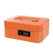 Cash Box with Money Tray and Combination Lock Metal Money Box 7.87"x 6.3"x3.54"