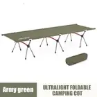 WESTTUNE Camping Cot with Leg Extenders Portable Folding Bed Ultralight Aluminum