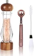 Pepper Grinder Set, Wood Acrylic Hand Grinder, Adjustable Ceramic Grinding Movement, Salt Grinder, Sea Salt Grinder, Chili Pepper Grinder, Spice Grinder for Barbecues Grinder Spice Mill Large 20cm
