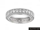 1.85Ct Round Diamond Milgrain Eternity Band Ring w/ Accents 14k Gold I SI2 Prong