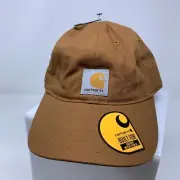 Carhartt Kids One Size Bown Canvas Adustable Hook & Loop Strap Back Cap NWT
