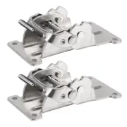 2PCS 0-90-180 Degree Self-Locking Folding Hinge Table Legs Silver Folding5605