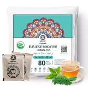 80 Immune Booster Tea Bags, Immune Support Tea Moringa Herbal Tea Blend