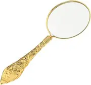 ARTIBETTER Handheld Magnifying Glass with Decorative European Style Portable Magnifier Tool for Reading Inspection and Exploring Compact Design Durable Embossed Handle for Nature Lovers
