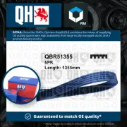 5 Rib Multi V Drive Belt fits MAZDA RX7 Mk3 1.3 92 to 02 RE13B QH N3A118381 New