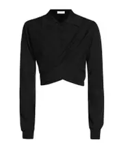 crossed wool sweater XS black