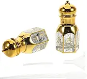 FOMIYES 2pcs Vintage Glass Roller Bottles for Essential Oils Refillable Travel Containers for Perfume Leakproof Design Decorative Style Glass Bottles