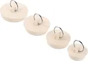 8 Pieces Rubber Tub Stopper Set, Bath Plug, Drain Stopper White for Bathtub Kitchen and Bathroom, 4 Sizes (8)