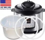 Silicone Sealing Ring Gaskets (2) +Inner Pot Lid Cover (1) For Instant Pot Press