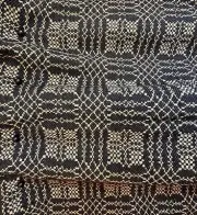 Primitive TAN BLACK NANTUCKET TABLE SQUARE Coverlet Tablecloth Topper 52"