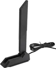 gernie Tri Band WiFi Antenna, 2.4G 5.8G 6G SMA WiFi Antenna 12dBi High Gain Magnetic Eternal WiFi Antenna with 5.5in Extension Cable for PC Desktop Computer, Plug and Play, gerniei5dprhg3ac