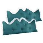 SOGA 2X 120cm Blue-Green Princess Bed Pillow Headboard Backrest Bedside Tatami S
