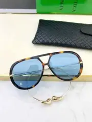 BOTTEGA VENETA unisex sunglasses frame hinge reading frame tortoise blue lens