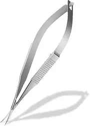 Professional Curved Cuticle Scissors - Extra Fine Pointed Tip for Precise Grooming of Eyebrow, Eyelash, Nail, and Dry Skin - Premium Grooming Scissors
