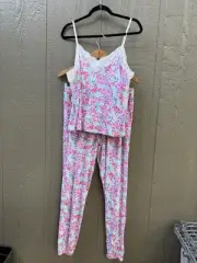 PJ Salvage x Ramy Brook Women's Sz M Lace Trim Modal Ciara Floral Camisole Pants