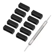 Watch Band Strap Watch Retainers for 18mm Widths Watch Black 1Set