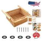 20" Sliding Wicker Basket Kitchen Organizer - DIY Easy Installation Included