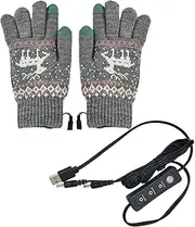 [Nuyhgtr] USB Heated Gloves, Touch Screen Heated Gloves, Heated Full Finger Gloves, Hand Warmer Gloves, Heated Work Gloves, USB Heated Full Finger Gloves for Cold Weather Typing and Adjustable Hand Warmth