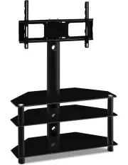 [Artiss] 3 Tier Floor TV Stand with Bracket Shelf Mount in Black