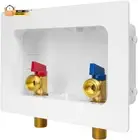 Premium Washing Machine (Laundry) Outlet Box with Center Drain, 1/2 Inch