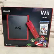 Nintendo Wii Mini 8GB Console Bundle with Mario Kart - Red New Factory Sealed
