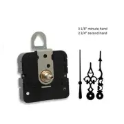 Clock Movement Quartz Mechanism With 3 1/8" serpentine hands for 1/2" thick dial