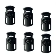 100Pcs Plastic Single Hole Spring Stop Drawstring Rope Toggle Cord Locks End SIN