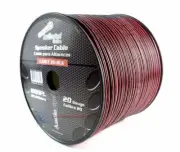 1000 Feet 20 Gauge Speaker Wire Red Black 2 Conductor Copper Clad Aluminum
