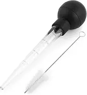 Turkey Baster Silicone Suction Bulb with Cleaning Brush for Flavor Meat Poultry Beef Baking Injecting Marinade BBQ Tools