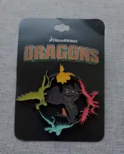 How to Train Your Dragon Toothless Dragons Spinning Enamel Pin — NEW