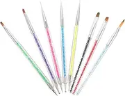 DRESSOOS 8pcs Dual End Liner Dotting Pens for Precise Gradient Designs Versatile Manicure Tools for Home Salon Use for All Nail Art Techniques