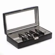 ST REGIS BLACK LEATHER EYEGLASS CASE - SUNGLASS CASE
