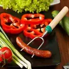 8pcs Stainless Steel Barbecue Fork Telescopic BBQ Stick Barbecue Skewer Hot Dog
