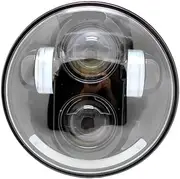 40W smail Face DRL 5.75 inch LED Headlights Compatible With Dyna Sportster Touring - Super 5-3/4 inch LED Headlight(Black)