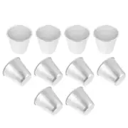 12 Pcs Cake Mould Pudding Cup Baking Aluminum Cupcake Tin Silver Pan