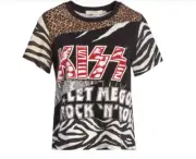 NWT Alice + Olivia Jeans KISS Rock Band Vintage Top Size S
