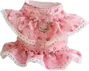 VANZACK 1pc Harness Traction Lace Cat Vest Cat and Kittens Pet Clothes Vest Small Kitten Harness Kit Pet Ferret Puppy Apparel Dog Costume Polyester Rosy