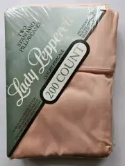 Vintage Lady Pepperell Luxury Percale Standard Pillowcases Peach New