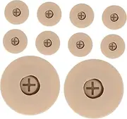 MUCKLILY 10pcs Carpet Cars Fixing Clips Carpet Fixing Clamps Removable Floor Mat Universal Carpet Clips Foot Mat Floor Mat Keepers Beige Plastic