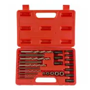 25Pcs Screw Extractor Drill Guide Set Remove Broken Screw Bolts Fastners Tool